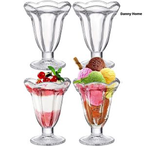 Danny Home 4-Pcs Dessert Glass Cup 230-ML