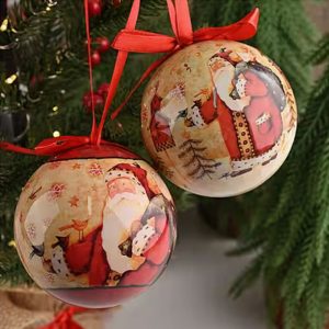 14-Pieces Christmas Balls Ornaments 8cm for Christmas Tree Decoration - Image 4