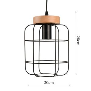 Danny Home Black Metal ﻿Pendant Ceiling Lamp 28cm - Image 4