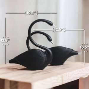 2-Pieces Love Swan Figurine Set #H2000-698 - Image 4