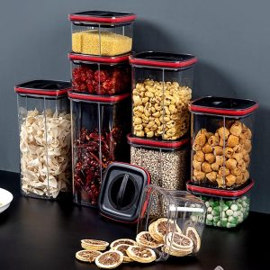 5-Pieces Airtight Food Storage Containers for Kitchen With Lock - Image 3