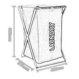 Large Laundry Cloth Hamper Basket With Aluminum Frame - Image 5