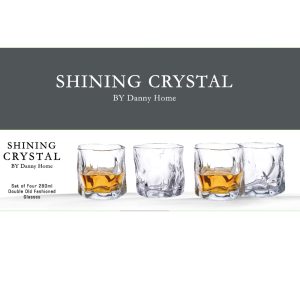Danny Home Twisted Glasses Cups 280ml 4-Pcs - Clear - Image 3