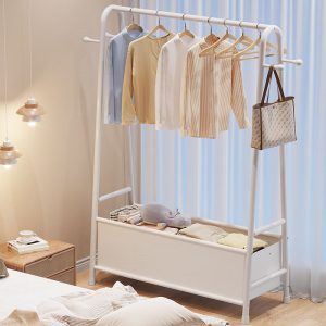 Metal Large Clothes Hanging Pole With Basket - 100x150cm - Image 2