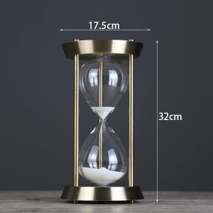 60-Minutes Vintage Metal Hourglass Sand Timer 17.50x32 cm - Image 4