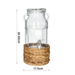 Danny Home Dispenser with Tap & Woven Stand 3100ml - Image 4