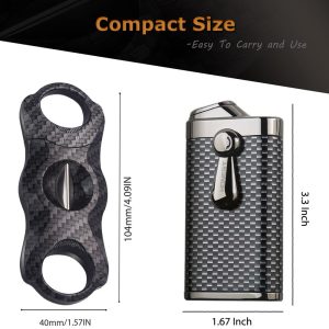 HONEST HONEST Torch Lighter Double Jet Flame With V-Cutter - Image 4