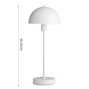White Metal Table Lamp 46.5cm - Image 4