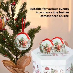 14-Pieces Christmas Balls Ornaments 8cm for Christmas Tree Decoration - Image 6