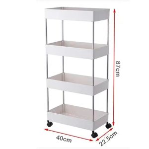 4-Layer Storage Cart, Rolling Storage Cart - Image 6