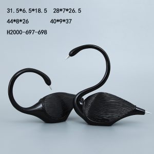 2-Pieces Love Swan Figurine Set #H2000-698 - Image 5