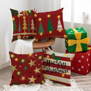 4-Pieces Set Christmas Cushion 45x45 cm ZX014-8 - Image 2