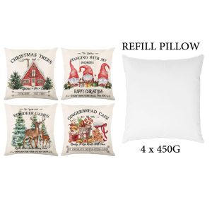 4-Pieces Set Christmas Cushion 45x45 cm ZX014-12 - Image 8