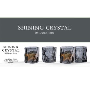 Danny Home Twisted Glasses Cups 280ml 4-Pcs - Black - Image 5