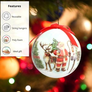 14-Pieces Christmas Balls Ornaments 8cm for Christmas Tree Decoration - Image 3