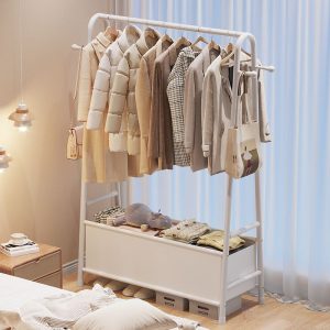 Metal Large Clothes Hanging Pole With Basket - 100x150cm - Image 4