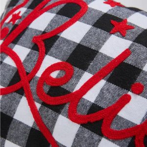 1-Piece Christmas Pillow Embroidery Plaid 30x60cm #BLAB008 - Image 3