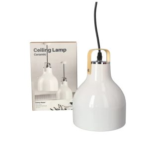 Danny Home White Ceramic Pendant Light 23.5cm - Image 4