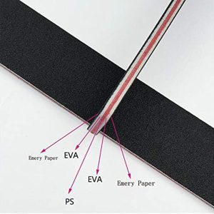 OIANLILI 2-Pieces Rectangle Professional Washable Nail Buffering Files Rounded Tool Double Sided - Image 4