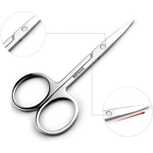 OIANLILI Stainless Steel Scissors Cuticle Pedicure Beauty Grooming for Nail, Eyebrow, Eyelash - Image 7