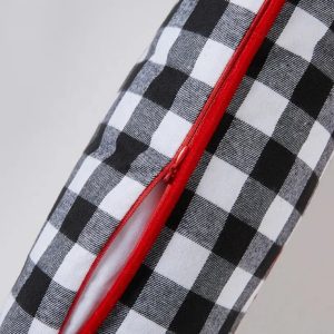 1-Piece Christmas Pillow Embroidery Plaid 30x60cm #BLAB008 - Image 4