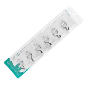 Heavy Duty Clear Adhesive Wall Hooks with Stainless Hooks ( 6-Hooks ) - Image 5