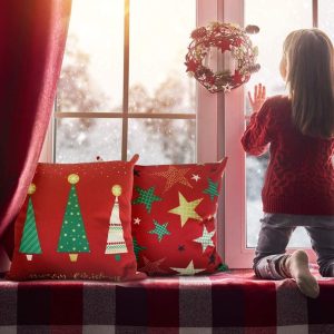 4-Pieces Set Christmas Cushion 45x45 cm ZX014-8 - Image 5