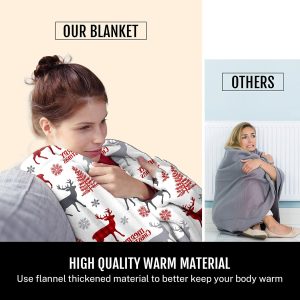 Flannel Christmas Throw Soft Blankets Flannel Fleece ( 160 x 200 ) CM - Image 4