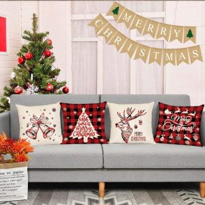 4-Pieces Set Christmas Cushion 45x45 cm ZX014-18 - Image 7