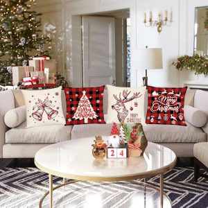 4-Pieces Set Christmas Cushion 45x45 cm ZX014-18 - Image 2
