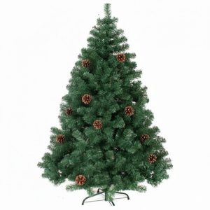 Cool Gift, Premium Scotch Pine Artificial Christmas Tree Thick Branches With Pines Cone