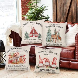 4-Pieces Set Christmas Cushion 45x45 cm ZX014-12 - Image 2