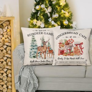 4-Pieces Set Christmas Cushion 45x45 cm ZX014-12 - Image 3