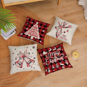 4-Pieces Set Christmas Cushion 45x45 cm ZX014-18 - Image 8