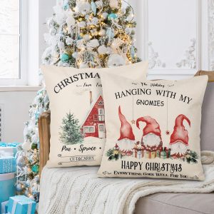 4-Pieces Set Christmas Cushion 45x45 cm ZX014-12 - Image 4