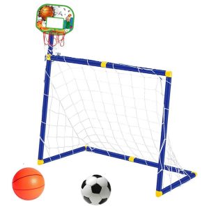 2 in 1 Kids Soccer Goal with Basketball Hoop - Image 1