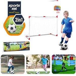 2 in 1 Kids Soccer Goal with Basketball Hoop - Image 2