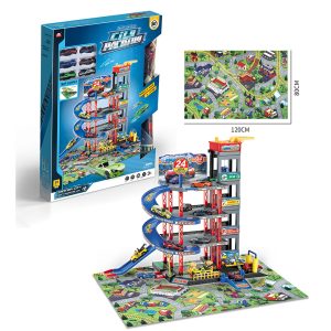 Car Garage 4-level Parking with Playing Mat - Image 1
