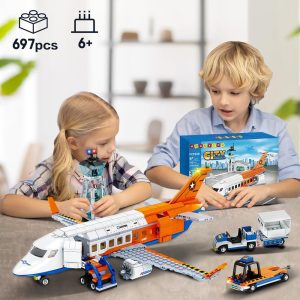 City Passenger Airplane Building Set - 697 PCS - Image 3