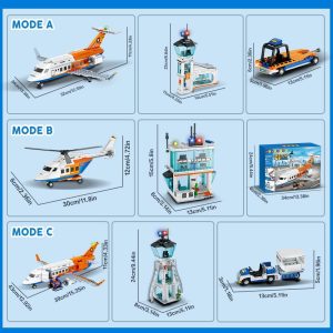 City Passenger Airplane Building Set - 697 PCS - Image 8