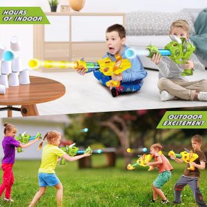 Dinosaur Foam Ball Popper Air Guns Toy with 6 Foam Ball - Image 4