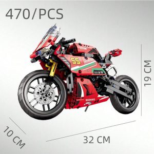 Racing Motorcycle Building Blocks - 470 Pcs - Image 6