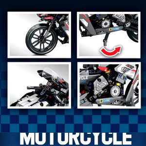 Racing Motorcycle Building Blocks - 486 Pcs - Image 3