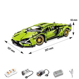 Remote Control Sports Car Racing Block Sets - 379 Pcs - Image 4