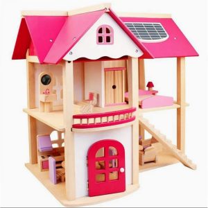 Wooden Dollhouse for Kids, Pretend Play Dream House Toy #ZXW-2450 - Image 1