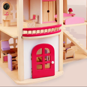 Wooden Dollhouse for Kids, Pretend Play Dream House Toy #ZXW-2450 - Image 7