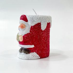 4-Pieces Santa Claus Candle - Christmas Decor - 8cm - Image 3