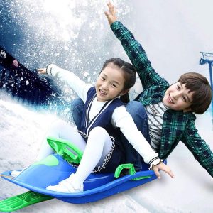 102-cm Snowboard Sled with Steering Wheel and Brake - Image 3