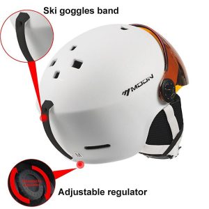 MOON Skiing & Snowboard Helmet UV Goggles - Black - Image 5