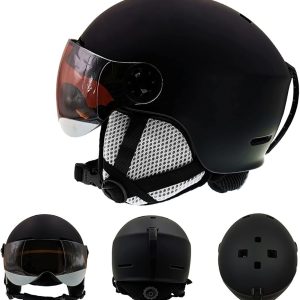 MOON Skiing & Snowboard Helmet UV Goggles - Black - Image 3